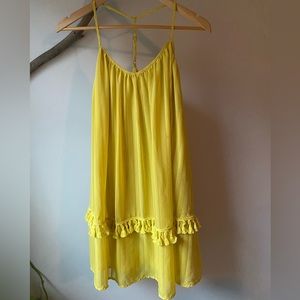Gianni Bini yellow mini slip dress Size Small
